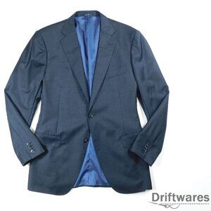 SUITSUPPLY Mens 44L Long NAPOLI Int Gray Vitale Barberis Super 110s Wool Blazer